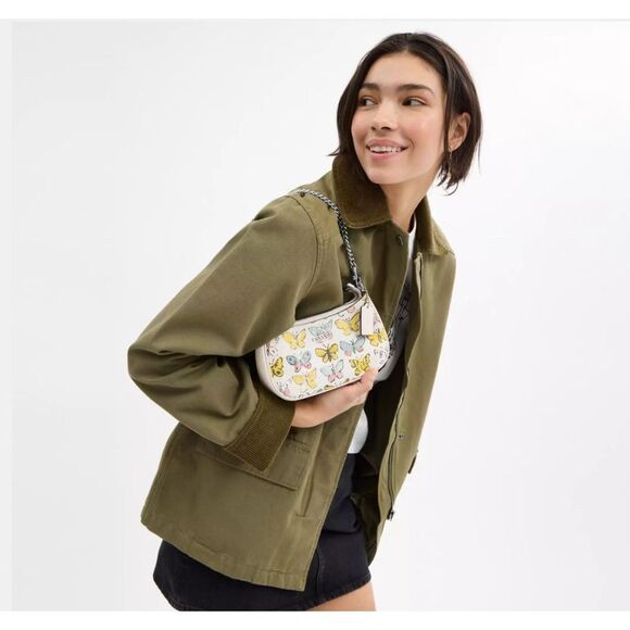 NWT Coach Teri Mini Crossbody Bag With Butterfly Print CAJ94 crossbody satchel - Picture 3 of 8